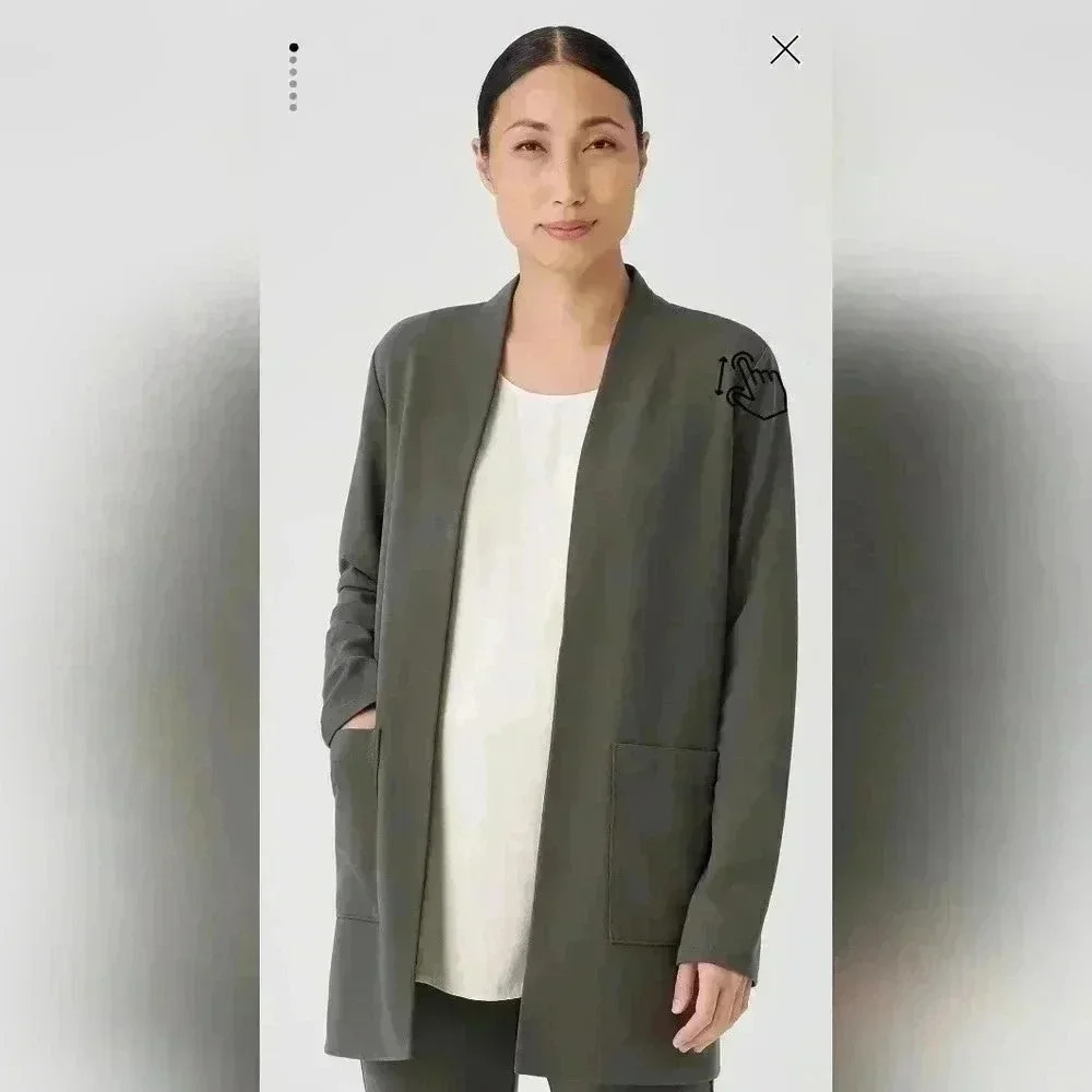 Washable Flex Ponte High Collar Jacket Size PP